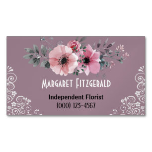 Magnetisch visitekaartje van mosterdroze florist