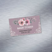 Magnetisch visitekaartje van mosterdroze florist (Voorbeeld)