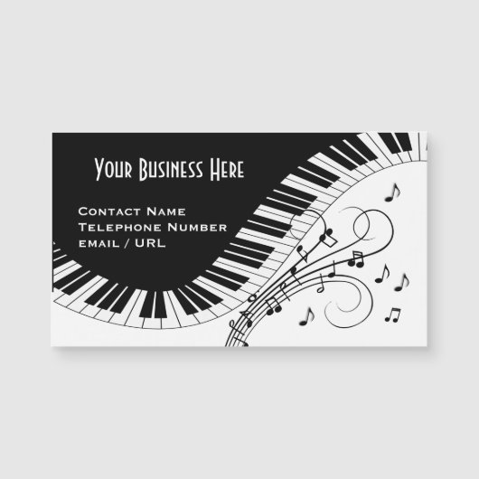 Magnetisch Visitekaartje voor muziekontwerp met pi (Voorkant)