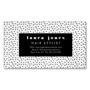 Magnetisch Zwart Wit Patroon Modern Visitekaartje Magnetisch Visitekaartje