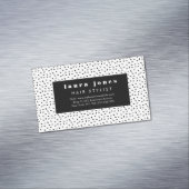 Magnetisch Zwart Wit Patroon Modern Visitekaartje Magnetisch Visitekaartje (Voorbeeld)