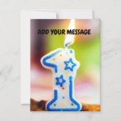 🎂 Magnetische 1e verjaardag Keepsake  Magnetische Uitnodiging (Voorkant)