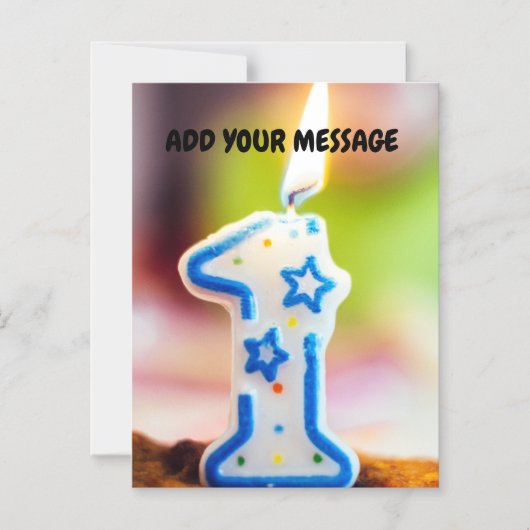 🎂 Magnetische 1e verjaardag Keepsake Magnetische Uitnodiging (Voorkant)