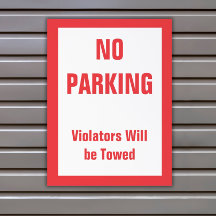 Magnetische aangepaste parkeerbord - Geen parkeren