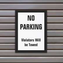 Magnetische aangepaste parkeerbord - Geen parkeren