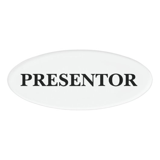 Magnetische badge - presentator (Voorkant)