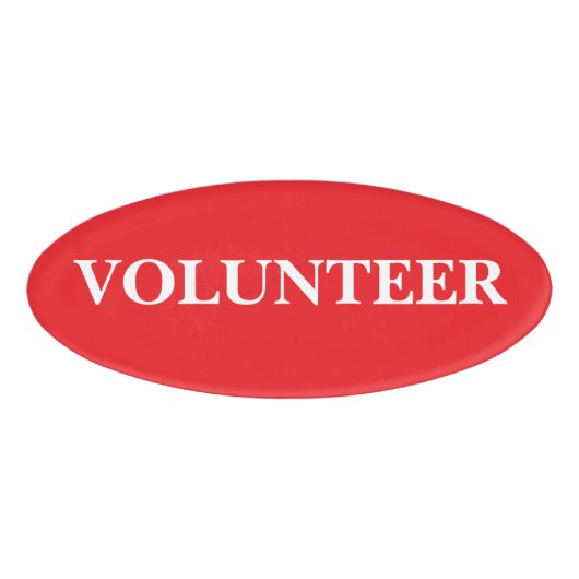 Magnetische Badge - Vrijwilliger (Voorkant)