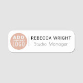 Magnetische Bedrijf Logo Medewerker Professioneel Naamplaatje (Voorkant)