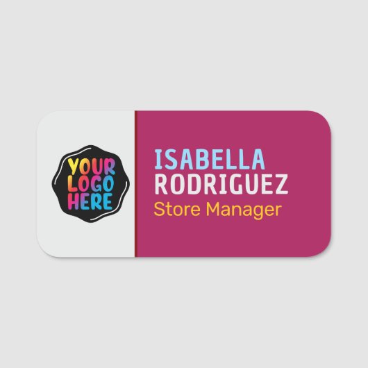 Magnetische Bedrijf Medewerker Professioneel Naamplaatje (Voorkant)