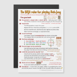 Magnetische BMJA-regels - de goulash Uitnodiging