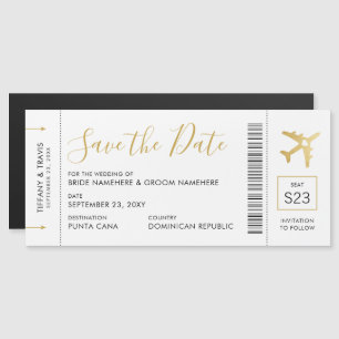 Magnetische boarding Pass Planet Ticket Save the D
