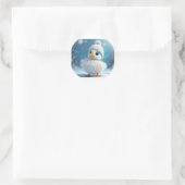 Magnetische cirkel met eend ronde sticker (Tas)