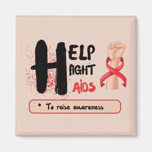Magnetische compassie: Help Aids Day Awareness bes Magneet (Voorkant)