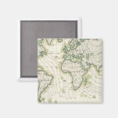 Magnetische declinatie in de wereld magneet (Voorkant / Achterkant)