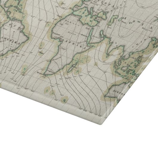 Magnetische declinatie in de wereld snijplank (Hoek)