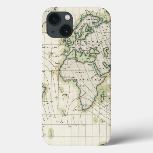 Magnetische declinatie van de wereld Case-Mate iPhone case (Achterkant)