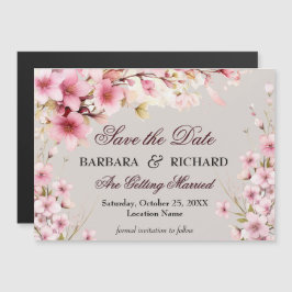 Magnetische Elegante Bloemige Trouw Save the Date