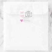 Magnetische en Share Camera Heart Social Media Bus Vierkante Sticker (Tas)