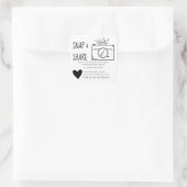 Magnetische en Share Camera Heart Social Media Bus Vierkante Sticker (Tas)