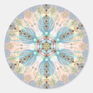 Magnetische Energie Mandala Ronde Sticker