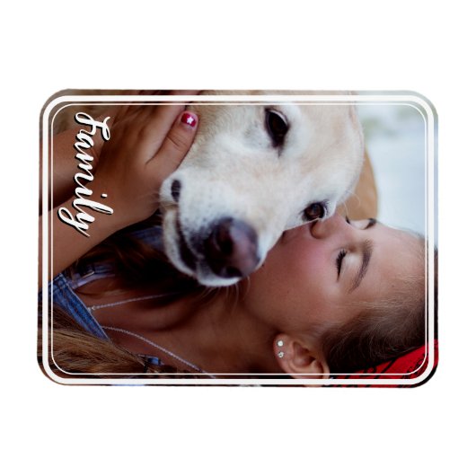 Magnetische familie fotomagneet met aangepaste tek magneet (Horizontaal)