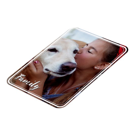 Magnetische familie fotomagneet met aangepaste tek magneet (Linkerzijde)