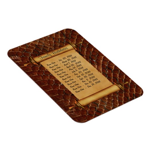 Magnetische Familie Verjaardagsherinnering - Aanpa Magneet (Rechterzijde)