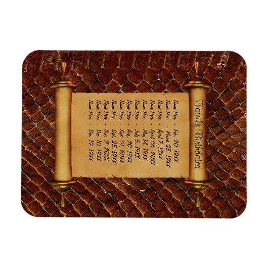 Magnetische Familie Verjaardagsherinnering - Aanpa Magneet (Horizontaal)