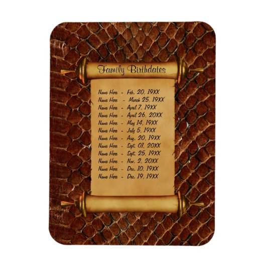 Magnetische Familie Verjaardagsherinnering - Aanpa Magneet (Verticaal)