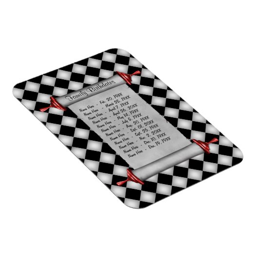 Magnetische Familie Verjaardagsherinnering - Aanpa Magneet (Rechterzijde)