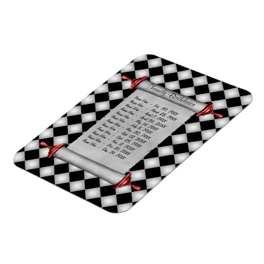 Magnetische Familie Verjaardagsherinnering - Aanpa Magneet (Linkerzijde)