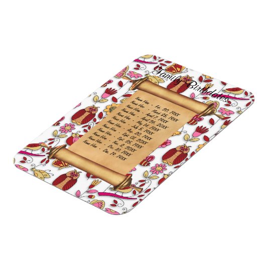 Magnetische Familie Verjaardagsherinnering - Aanpa Magneet (Linkerzijde)