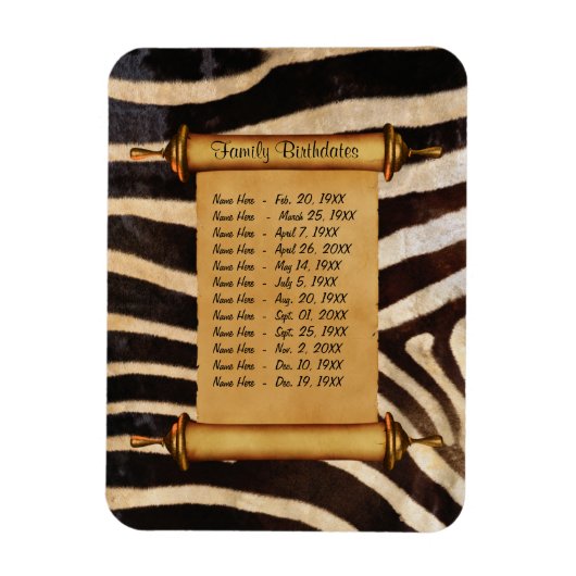 Magnetische Familie Verjaardagsherinnering - Aanpa Magneet (Verticaal)