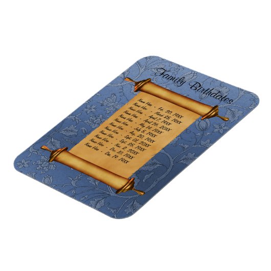 Magnetische Familie Verjaardagsherinnering - Aanpa Magneet (Linkerzijde)