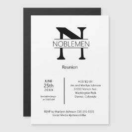 Magnetische familiereünie minimaal monogram