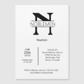 Magnetische familiereünie minimaal monogram (Voorkant)