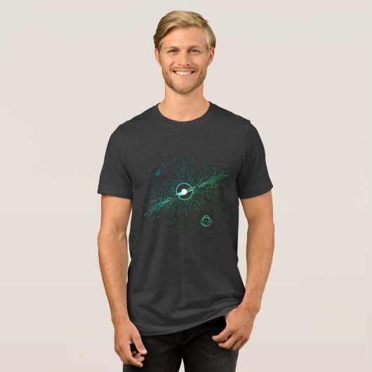 magnetische flux Tri-Blend shirt (Voorkant volledig)