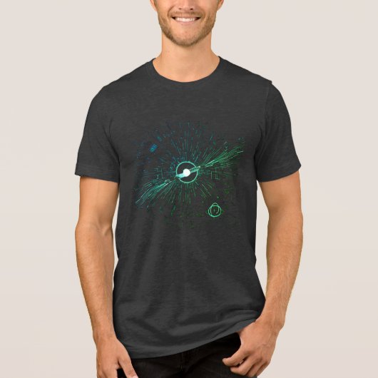 magnetische flux Tri-Blend shirt (Voorkant)