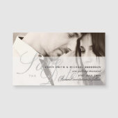 Magnetische FOTO Huwelijk Save The Date OVERLAY TE (Voorkant)