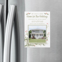 Magnetische foto kerst Nieuwe adresaankondiging Magnetische Uitnodiging