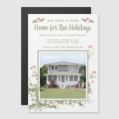 Magnetische foto kerst Nieuwe adresaankondiging Uitnodiging (Voorkant / Achterkant)