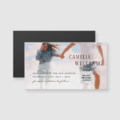 MAGNETISCHE FOTO Save Date QR Code Weddenschap Web (Voorkant / Achterkant)