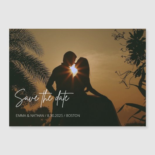 Magnetische Foto Save the Date Uitnodiging (Voorkant)
