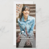 Magnetische foto verticaal Afstuderen aankondiging (Voorkant)