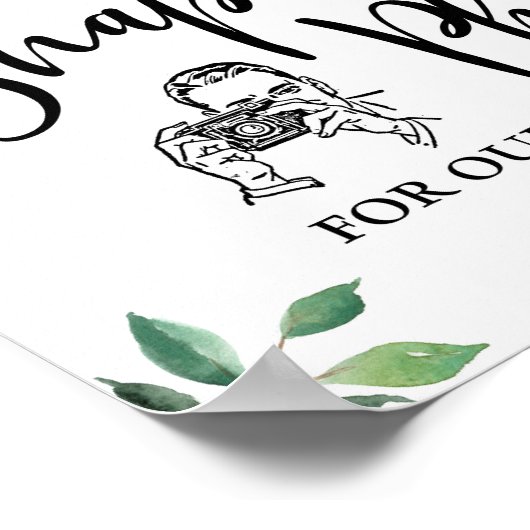 Magnetische foto voor onze GastboekGreenery Sign Poster (Hoek)