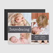 Magnetische fotocollage Introductie 3e Baby Magnetische Uitnodiging (Voorkant / Achterkant)