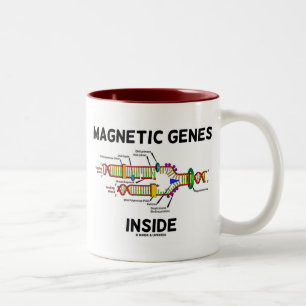 Magnetische genen binnenin (DNA-replicatie) Tweekleurige Koffiemok