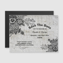 Magnetische grijze/zwarte artistieke bloemen Save 