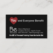 Magnetische hartenergie visitekaartje (Achterkant)