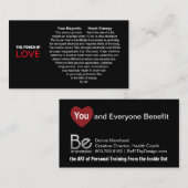 Magnetische hartenergie visitekaartje (Voorkant / Achterkant)